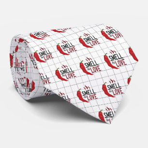 Red Chile Smell the Love Tie