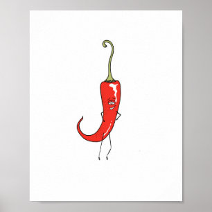 Red chili funny poster