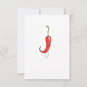 Red chili funny thank you card