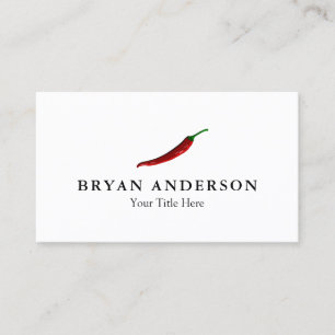 Red Chili Pepper Business Card