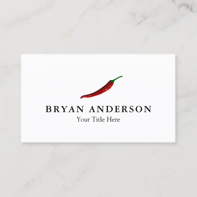 Red Chili Pepper Business Card (Front)