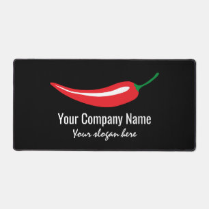 Red chili pepper company logo template desk mat