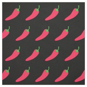 Red Chili Pepper Polka Dot Fabric