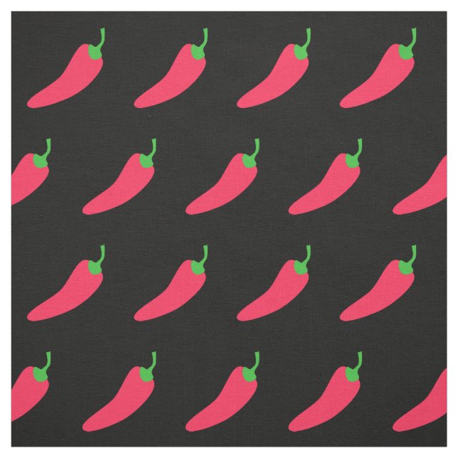 Red Chili Pepper Polka Dot Fabric (Swatch)