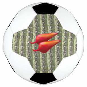 Red Chili Peppers cactus soccer ball