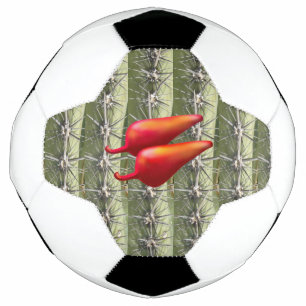 Red Chili Peppers cactus soccer ball