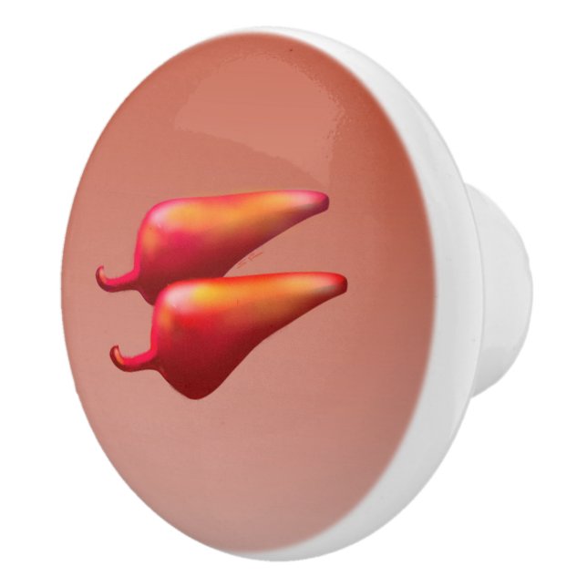 Red Chili Peppers ceramic knob (Right)