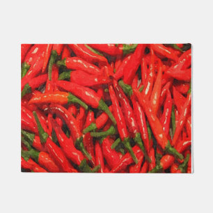 Red Chili Peppers Doormat