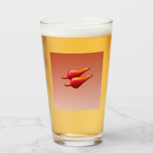 Red Chili Peppers glass tumbler