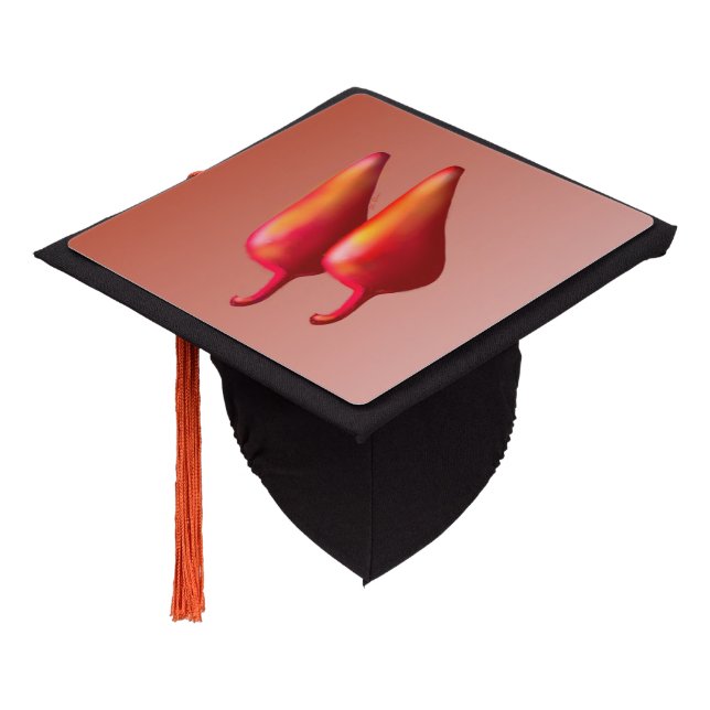 Red Chili Peppers graduation cap (Angled)
