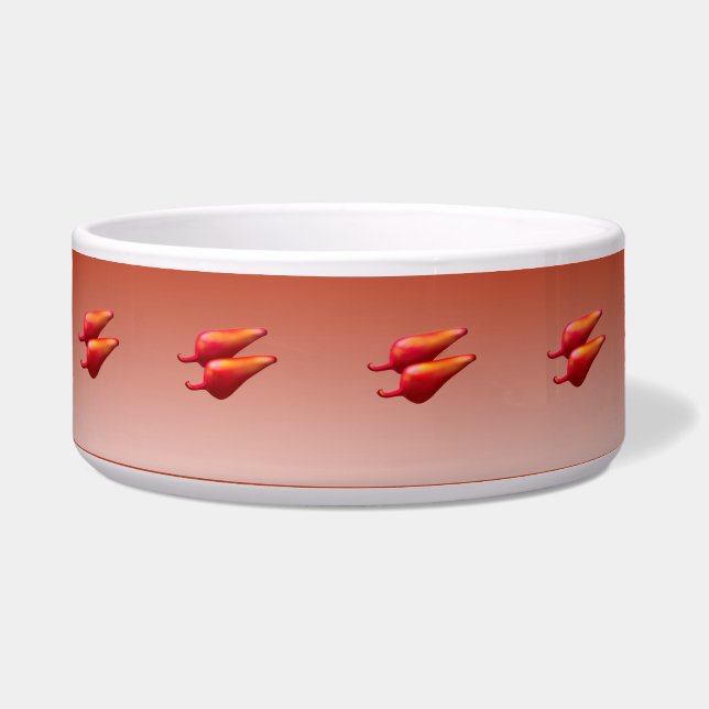 Red Chili Peppers large pet bowl (Front)