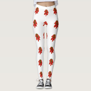 Red Chili Peppers Pattern Leggings