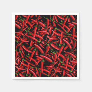 Red Chili Peppers Pattern Napkin