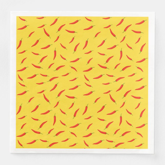  Red Chili Peppers Pattern Napkin (Front)