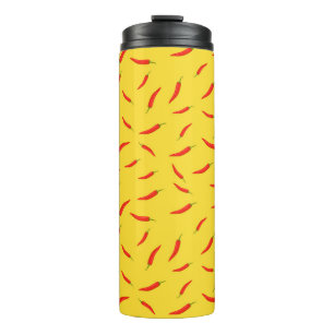  Red Chili Peppers Pattern Thermal Tumbler