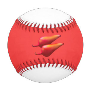 Red Chili Peppers red and white baseball