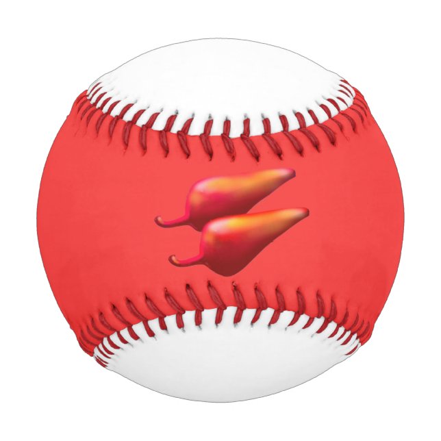 Red Chili Peppers red and white baseball (Front)