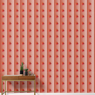 Red Chili Peppers smooth vinyl wallpaper vert