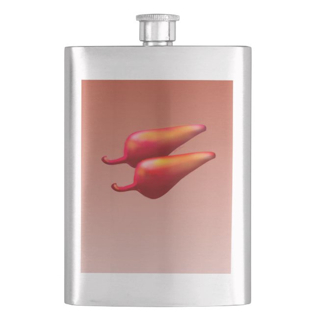 Red Chili Peppers stainless steel flask (Front)