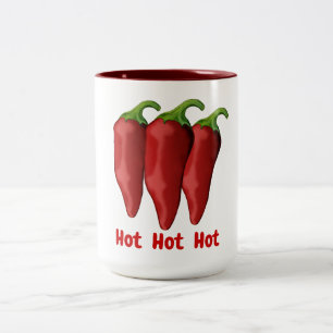 Red Chili peppers Two-Tone Coffee Mug