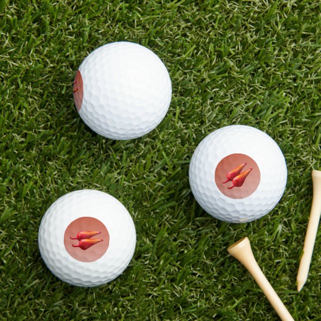 Red Chili Peppers valeur balles de golf 3 pk (Herbe in situ)
