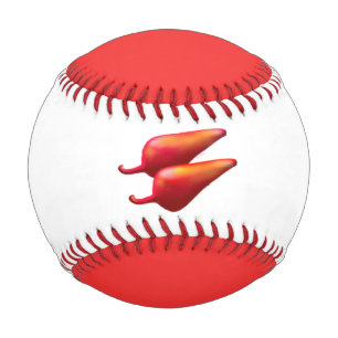 Red Chili Peppers white and red baseball