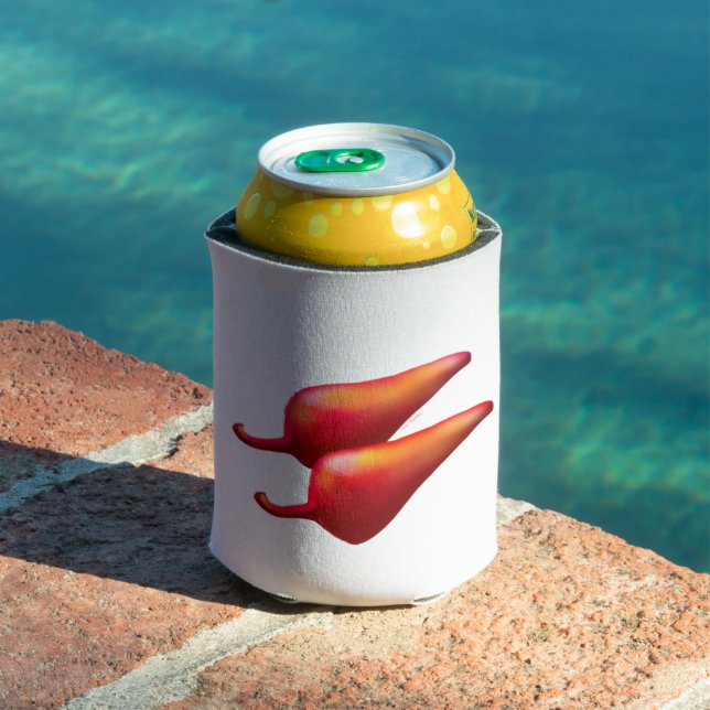 Red Chili Peppers white can cooler (In Situ Pool)