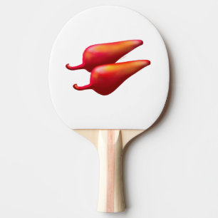 Red Chili Peppers white ping pong paddle