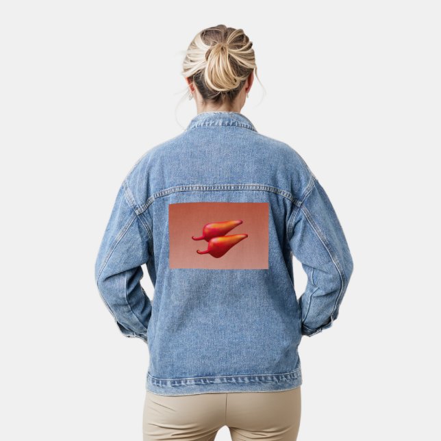 Red Chili Peppers women denim jacket (Model)