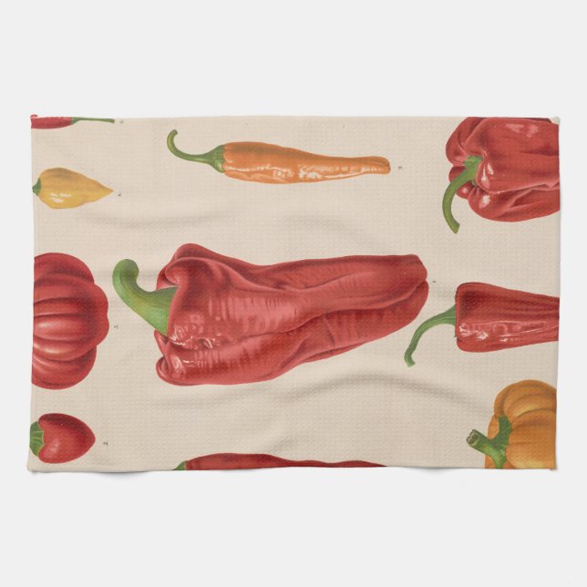 Red Chilli Pepper Kitchen Towel (Horizontal)