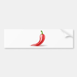 Red Chilli Pepper Vegetable Bumper Sticker