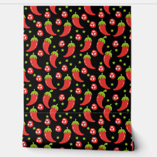 Red Chilli Peppers Pattern  Wallpaper