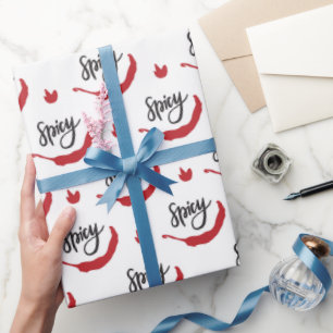 Red Chilli Peppers Pattern  Wrapping Paper