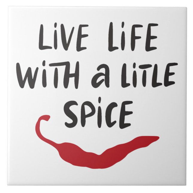 Red Chilli Peppers Quote  Tile (Front)