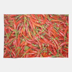 red chillies kitchen towel
