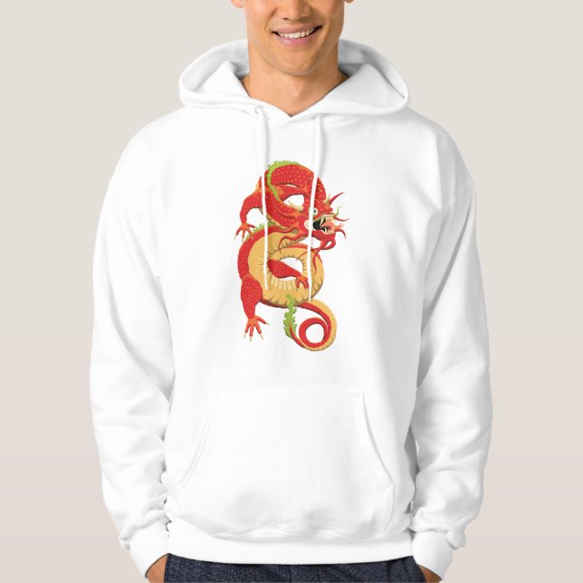 Red Chinese Dragon Hoodie (Front)