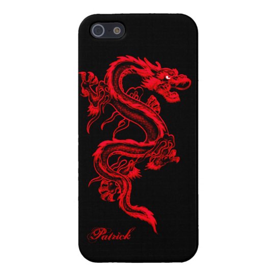 Red Chinese Dragon iPhone 5 Glossy Case iPhone 5 Covers