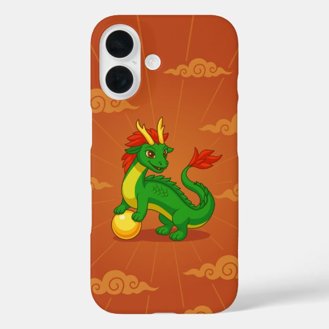 Red Chinese Dragon on Red Case-Mate iPhone Case (Back)
