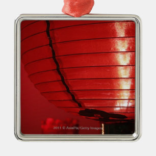 Red Chinese lanterns Metal Ornament