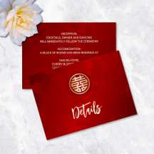 Red Chinese Wedding Details