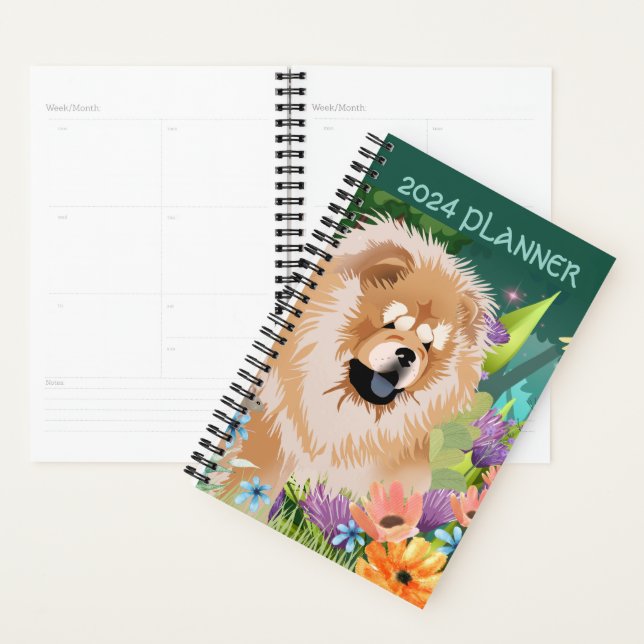 RED CHOW 2024 personnaliser du planificateur quoti (Devant avec enveloppe)