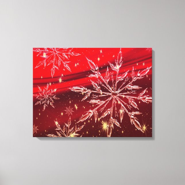 Red Christmas Background Canvas Print (Front)