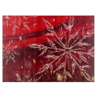 Red Christmas Background Cutting Board