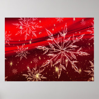 Red Christmas Background Poster