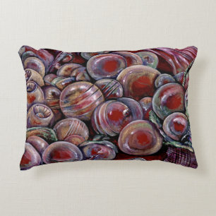 Red Christmas Balls Accent Pillow