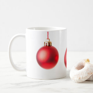 Red Christmas Balls decoration photo Coffee Mug