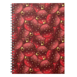 Red Christmas balls Notebook