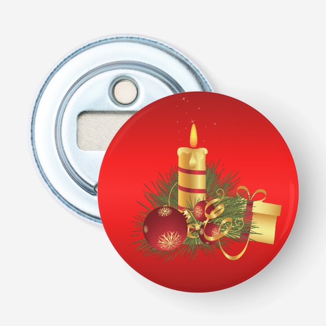 Red Christmas Bottle Opener (Front)