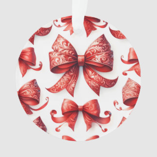 Red Christmas Bows Ornament