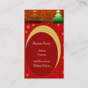 Red Christmas Business Card